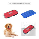 Portable Inflatable Large Pet Dogs Cats Pad Mat Bed with Removable Washable Comfortable Cloth Cover Pillow Water-filled & Air-filled Cooling Warm Suit for any Season 104 * 69 * 13cm / 41 * 27 * 5in