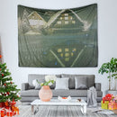 150 * 130cm Christmas Printed Art Tapestry Soft Polyester Wall Hanging Tapestry Christmas Decorations for Living Room Bedroom