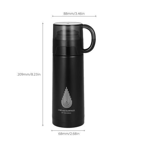 350ml Solid Vacuum Water Cup Stainless Steel Vacuum Insulated Water Bottle High Quality Warm Keeping Water Bottle Heat & Cold Preservation Bottle Travel & To-Go Water Bottle