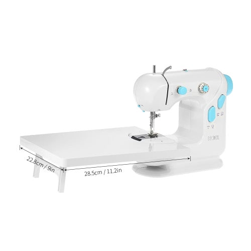 Decdeal Multifunctional Electric Household Sewing Machine with Extension Table Double Thread Double Speed LED Light Foot Pedal AC100-240V