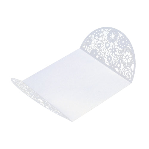 20pcs/set White Wedding Invitation Cards Kit Pearl Paper Laser Cut Hollow Invitation Cards for Wedding Birthday Party Anniversary