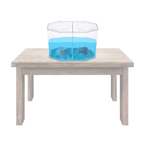 Small Fish Tank Aquarium Betta Box Breeder House with Divider Acrylic Transparent