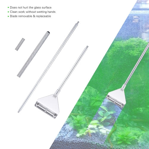 Glass Aquarium Algae Scraper Fish Tank Cleaner Cleaning Tool Adjustable Size with Alternative Blade