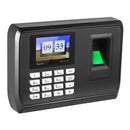 Biometric Fingerprint Password Attendance Machine Employee Checking-in Recorder 2.4 inch TFT LCD Screen DC 5V Time Attendance Clock