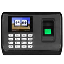 Biometric Fingerprint Password Attendance Machine Employee Checking-in Recorder 2.4 inch TFT LCD Screen DC 5V Time Attendance Clock