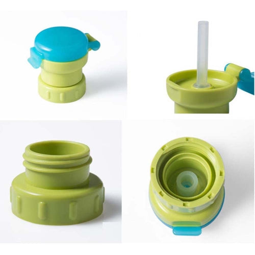 Baby Straw Lid Portable Converts to Bottle Snap Cap Infant Spill-proof Straw with Cap for   Toddles Babies