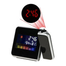 Digital Wall Projection Weather LCD Screen Snooze Alarm Dual Laser Rotatable Clock