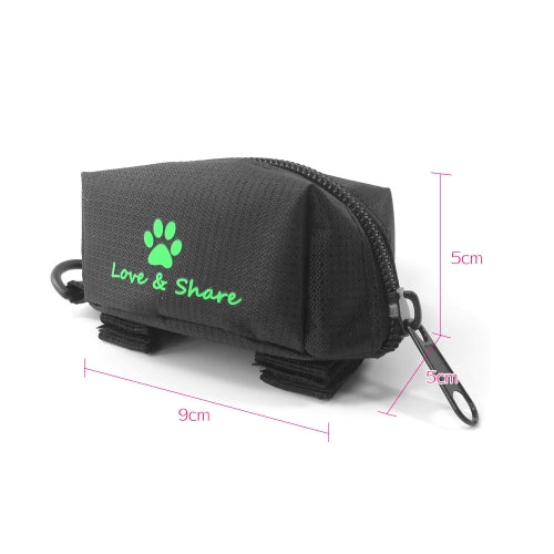 Pet Poop Bag Holder Leash Attachment Waste Bag Dispenser Adopt for Oxford Cloth for Dogs Cats Running Walking Training Hiking Accessory