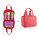 Portable Travel Camping Organizer Waterproof Cosmetic Makeup Shaving Bag Toiletry Kit Large Capacity Handbag Multufunctional Storage Bag  （Red）