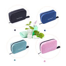 Portable Waterproof Toiletry Bag Polyester Fold Travel Cosmetic Makeup Organizer Wash Shaving Zipper Suspension Bag accessorie Supplies Organizer (Black)