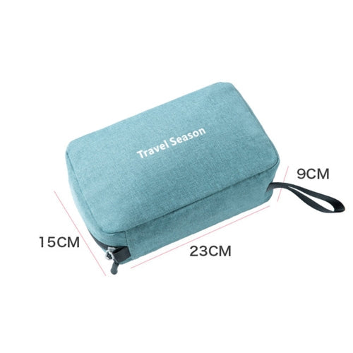 Portable Waterproof Toiletry Bag Polyester Fold Travel Cosmetic Makeup Organizer Wash Shaving Zipper Suspension Bag accessorie Supplies Organizer (Black)