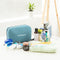 Portable Waterproof Toiletry Bag Polyester Fold Travel Cosmetic Makeup Organizer Wash Shaving Zipper Suspension Bag accessorie Supplies Organizer (Black)