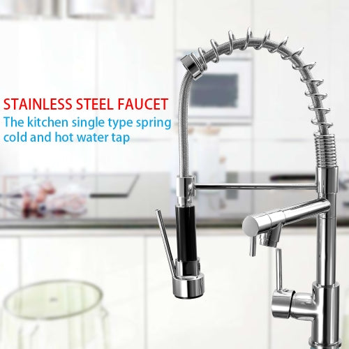 Pull Out Single Linked Kitchen Water Faucet Hot and Cold Crane Kitchen Tap Waterfall Faucets