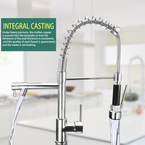 Pull Out Single Linked Kitchen Water Faucet Hot and Cold Crane Kitchen Tap Waterfall Faucets