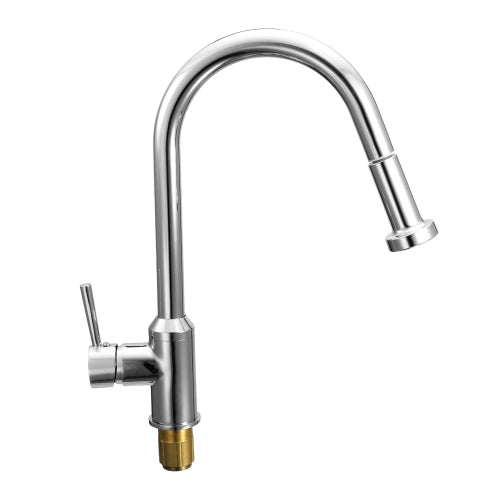 Pull Out Kitchen Sink Faucet Extension-type Rotatable Stainless Steel Water Taps