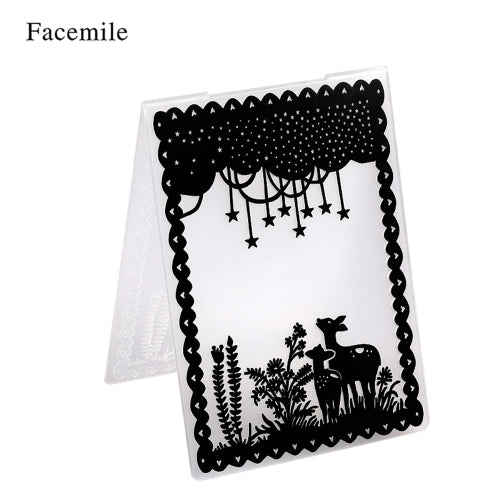 1PCS Decorative Frame Embossing Folder Plastic Template Textured Impressions for Scrapbooking Photo Card Craft Making Cake Decoration