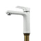 European-style Basin Single-hole Baking Paint Single Linked Bathroom Faucet White Water Tap Waterfall Faucets