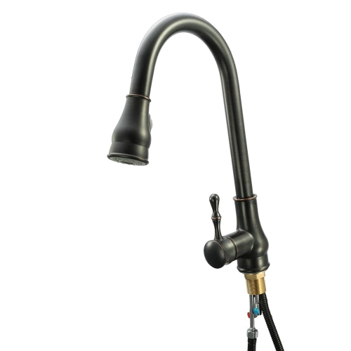 European-style Pull Out ORB Single Connection Kitchen Tap Stud Installation Rotatable Sink Water Faucet