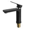 European-style Basin Single-hole Frosted Surface Single Linked Bathroom Faucet Black Water Tap Waterfall Faucets