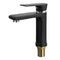 European-style Basin Single-hole Frosted Surface Single Linked Bathroom Faucet Black Water Tap Waterfall Faucets