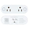 Pack of 2 Mini 2 in 1 WIFI Smart Plug Socket Wireless