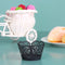 50pcs/set Paper Cupcake Wrappers Laser Cut Lace Cake Cup Liners Trays Baking Decorations Supplies--White