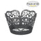 50pcs/set Paper Cupcake Wrappers Laser Cut Lace Cake Cup Liners Trays Baking Decorations Supplies--White