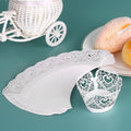 50pcs/set Paper Cupcake Wrappers Laser Cut Lace Cake Cup Liners Trays Baking Decorations Supplies--White