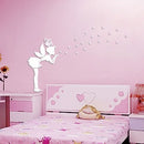 Mirror Wall Sticker Living Room Bedroom Decoration Stickers Little Girl to Blow Stars