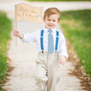 Rustic Wood Wedding Guiding Sign Page Boy Wooden Guide Card for Bride and Groom Party Supplies