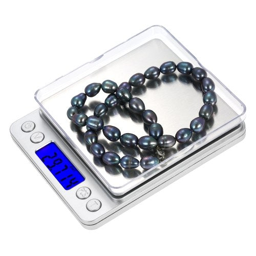 500/0.01g Accurate Kitchen Scale High-precision Jewelry Scale Mini Food Scale Electric Kitchen Scale with Two Trays Kitchen Baking Scale Pocket Scale