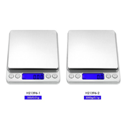 500/0.01g Accurate Kitchen Scale High-precision Jewelry Scale Mini Food Scale Electric Kitchen Scale with Two Trays Kitchen Baking Scale Pocket Scale