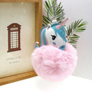 Soft Faux Fur Ball Key Chain Pompom Key Ring Handbag Purse Car Pendant Ornament Decor