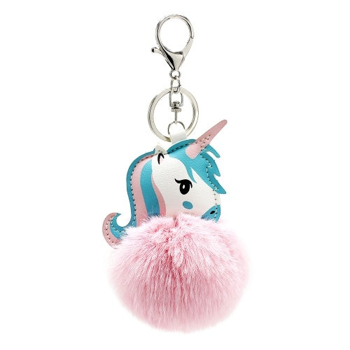 Soft Faux Fur Ball Key Chain Pompom Key Ring Handbag Purse Car Pendant Ornament Decor