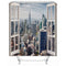 Simulation 3D Seaview Natural Scenery Waterproof Shower Curtain Drapes of Bathroom Toilet with Hooks