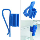 2pcs Multi-functional Hose Holder Blue Plastic Adjustable Fish Tank Aquarium Filtration Bucket Mounting Clip for 8-16mm Water Pipe/Tube