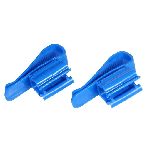 2pcs Multi-functional Hose Holder Blue Plastic Adjustable Fish Tank Aquarium Filtration Bucket Mounting Clip for 8-16mm Water Pipe/Tube