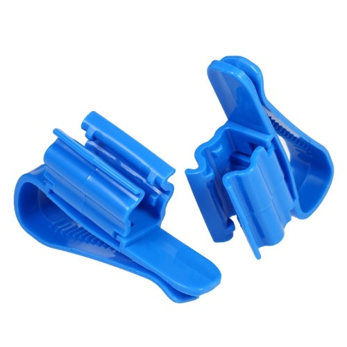 2pcs Multi-functional Hose Holder Blue Plastic Adjustable Fish Tank Aquarium Filtration Bucket Mounting Clip for 8-16mm Water Pipe/Tube