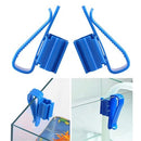 2pcs Multi-functional Hose Holder Blue Plastic Adjustable Fish Tank Aquarium Filtration Bucket Mounting Clip for 8-16mm Water Pipe/Tube