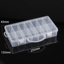 Transparent Plastic 14 Grids Box Tools Baits Jewelry Needle and Thread Storage Organizer for Display Collection