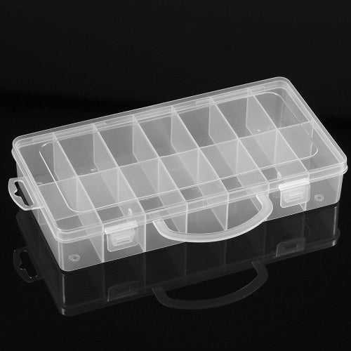 Transparent Plastic 14 Grids Box Tools Baits Jewelry Needle and Thread Storage Organizer for Display Collection