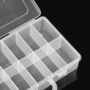 Transparent Plastic 14 Grids Box Tools Baits Jewelry Needle and Thread Storage Organizer for Display Collection