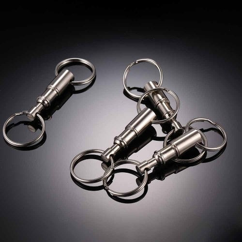 2 Pcs Detachable Pull Apart Key Rings Keychains