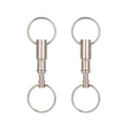 2 Pcs Detachable Pull Apart Key Rings Keychains