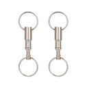 2 Pcs Detachable Pull Apart Key Rings Keychains