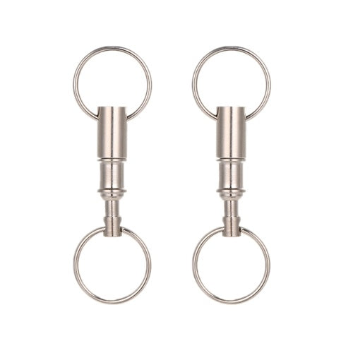 2 Pcs Detachable Pull Apart Key Rings Keychains