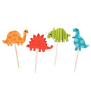 24 Pieces Lovely Dinosaur Cake Topper