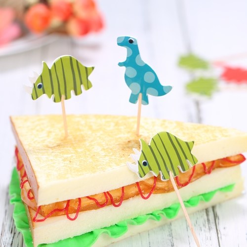 24 Pieces Lovely Dinosaur Cake Topper