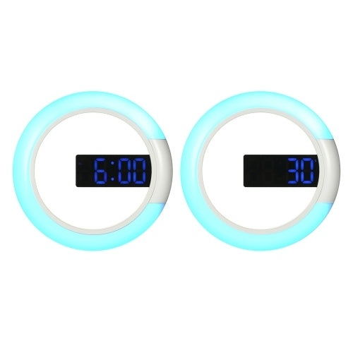 12 inches Digital LED Wall Mirror Temperture Alarm Clock