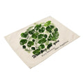 Green Plant Printed Polyester Placemat